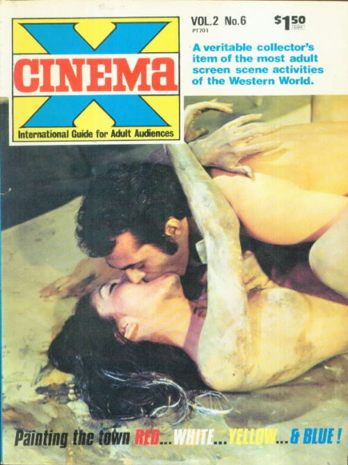 via www.vintagesleaze.com Cinema X Cinema X was a british film magazine best known for its coverage of sexploitation films. Early issues of the magazine were undated, but it is believed the first issue was published in 1969. The first film to grace the cover of Cinema X was Loving Feeling directed by Norman J. Warren.  Other films covered in the first issue were I Am Curious (Yellow), Curse of the Crimson Altar and Therese and Isabelle, people interviewed in the premiere issue included Norman J Warren, John Trevelyan and Anthony Newley. Related:  Continental Film Review British exploitation Sexploitation film slicks 1963–1973 Erotic film magazine British sex film Bachoo Sen
