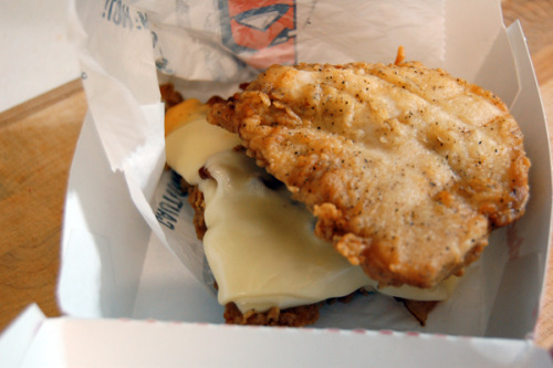 The Double Down sandwich from KFC
